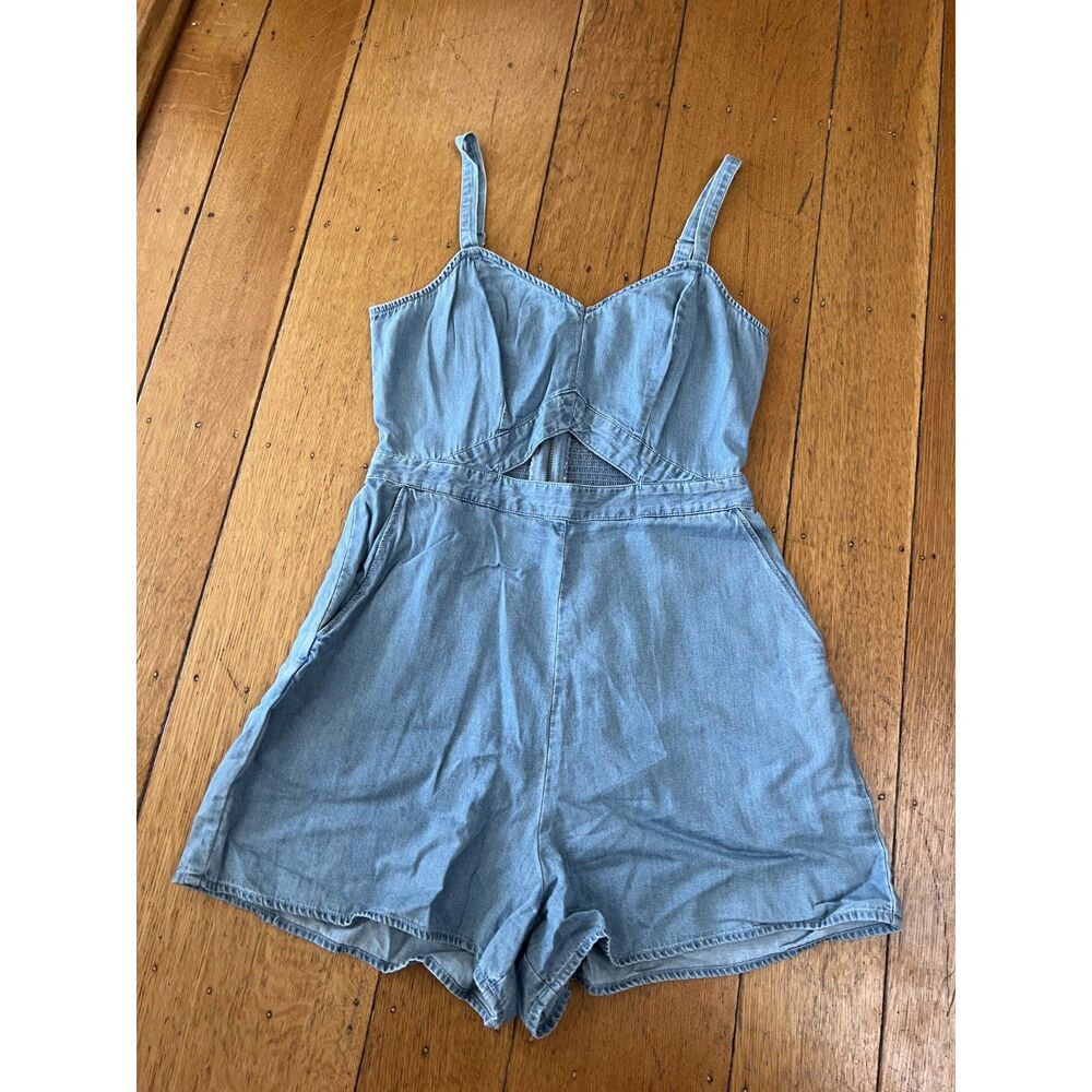 Express Chambray Denim Romper, Women's Size 2